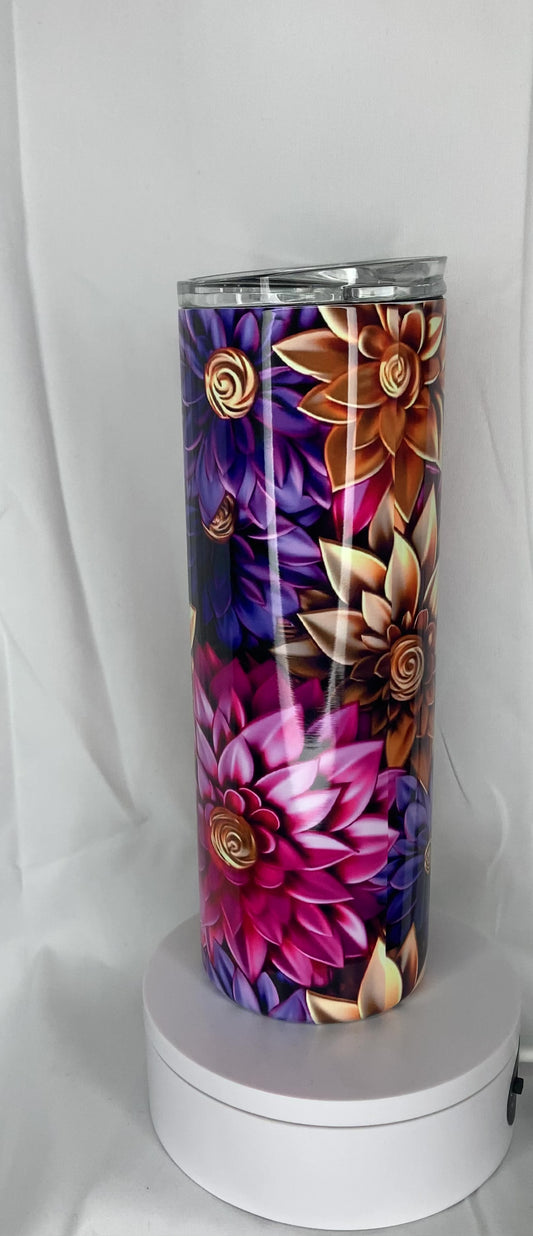 Vibrant Flower Tumbler